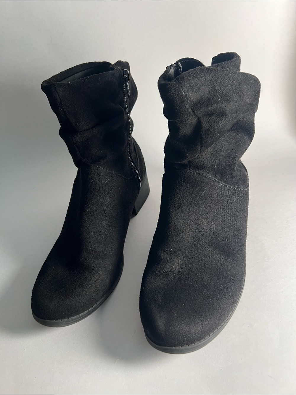 Maurices Cassidy Faux Suede Slouch Sid Zip Boots Women's Size 8 Black - Picture 12 of 12